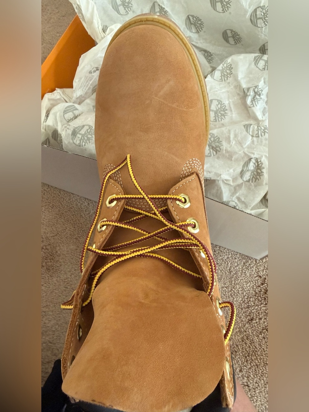 Timberland Wheat Nubuck Work Boots Men’s 8.5 NWT - Picture 3 of 8